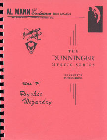 Al Mann - Dunninger Mystic Series - MS F - Psychic Wizardry