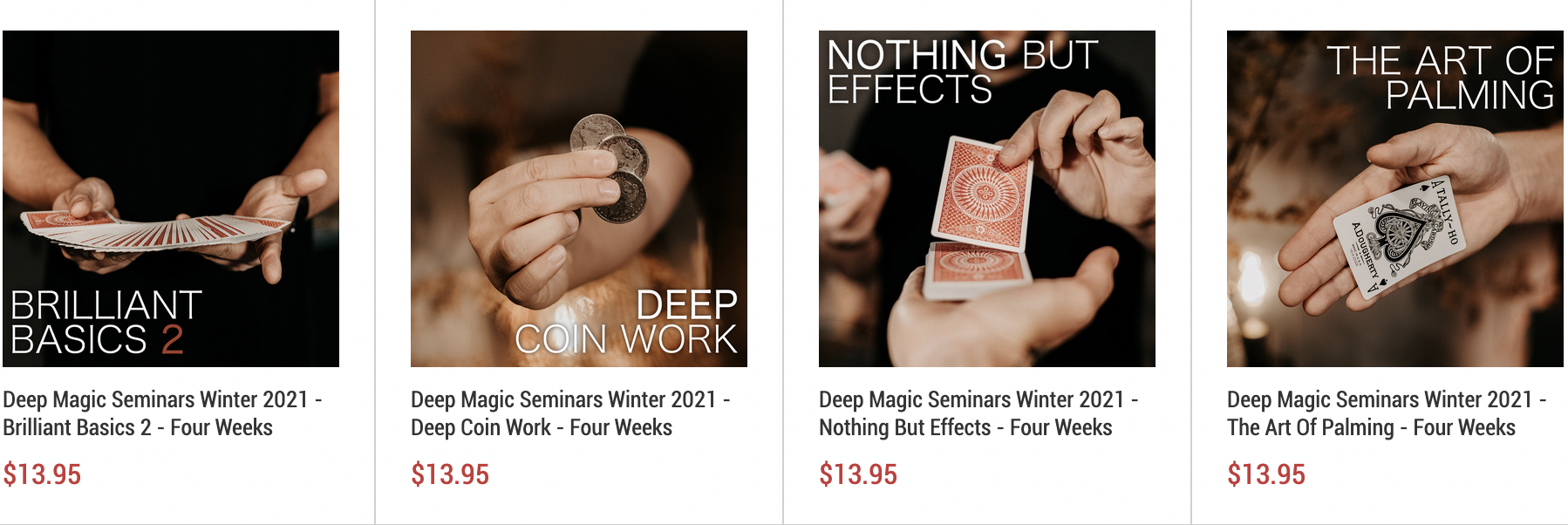 Deep Magic Seminars Winter 2021 - all four week course collections BUNDLE