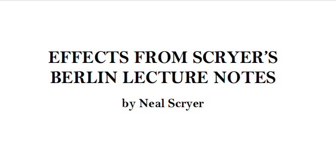 Berlin Notes by Neal Scryer (official PDF eBook Magic Download)