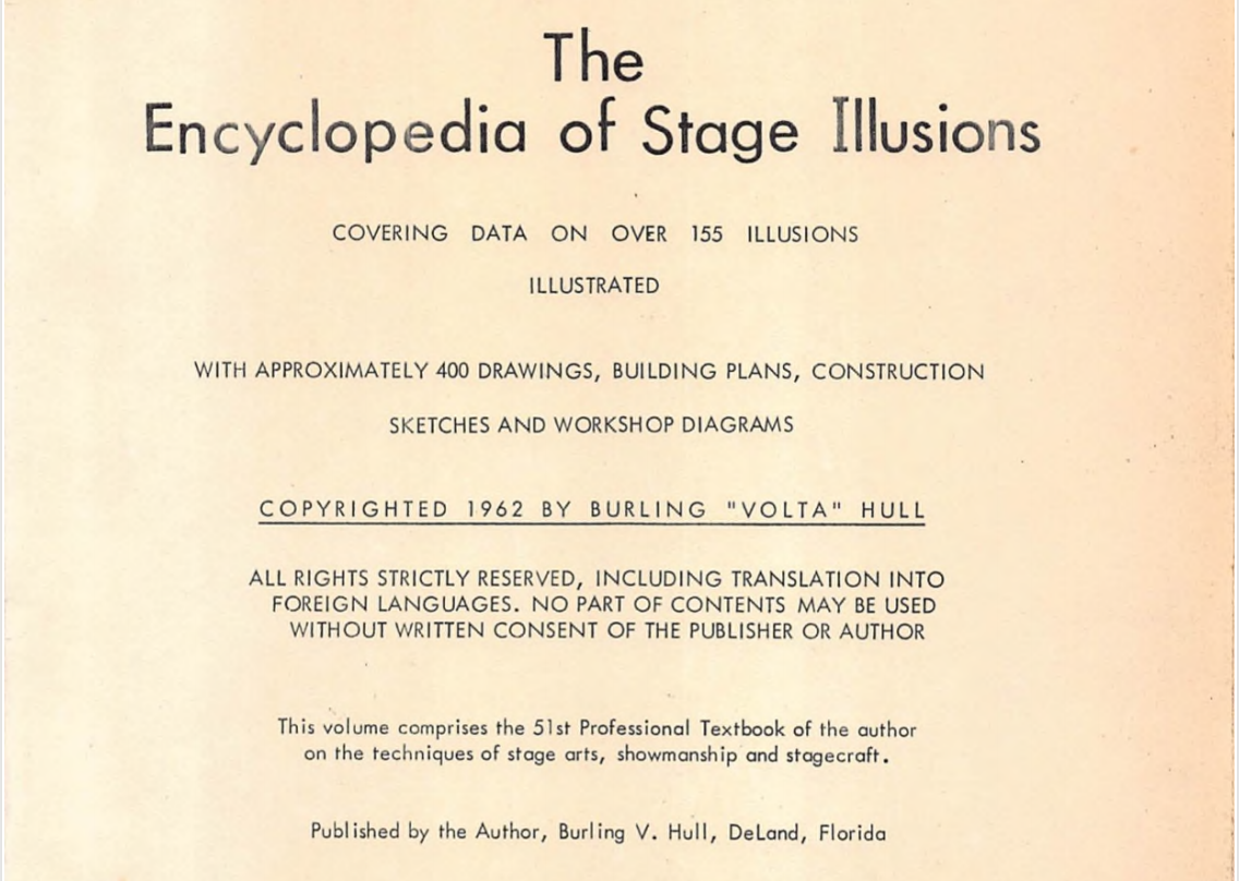 The Encyclopedia of Stage Illusions by Burling Hull (PDF eBook Magic Download)