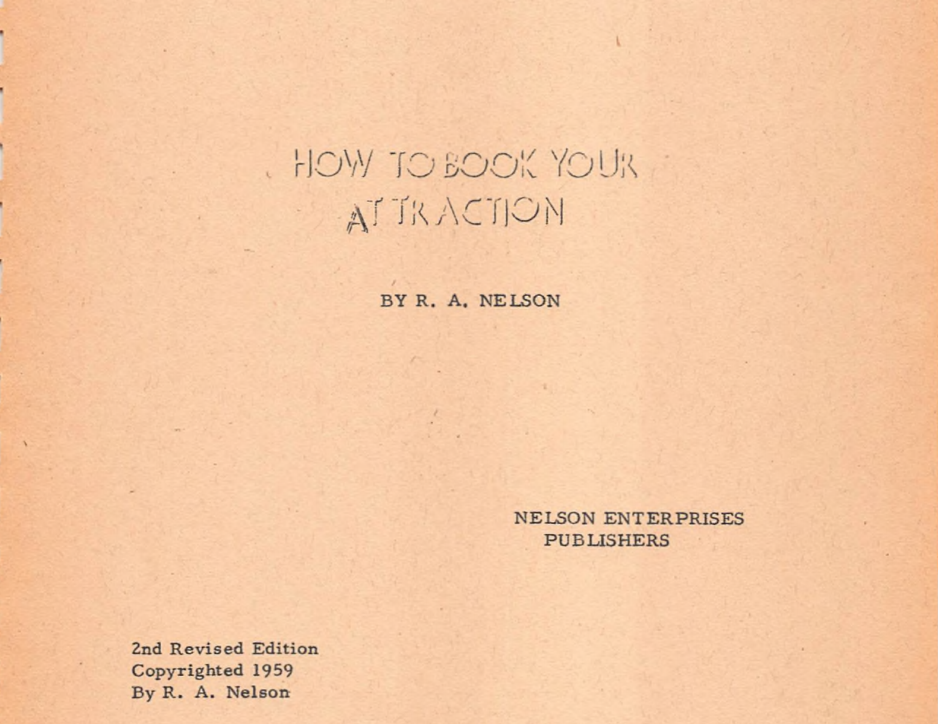How to Book Your Attraction by Robert A. Nelson (PDF eBook Download)