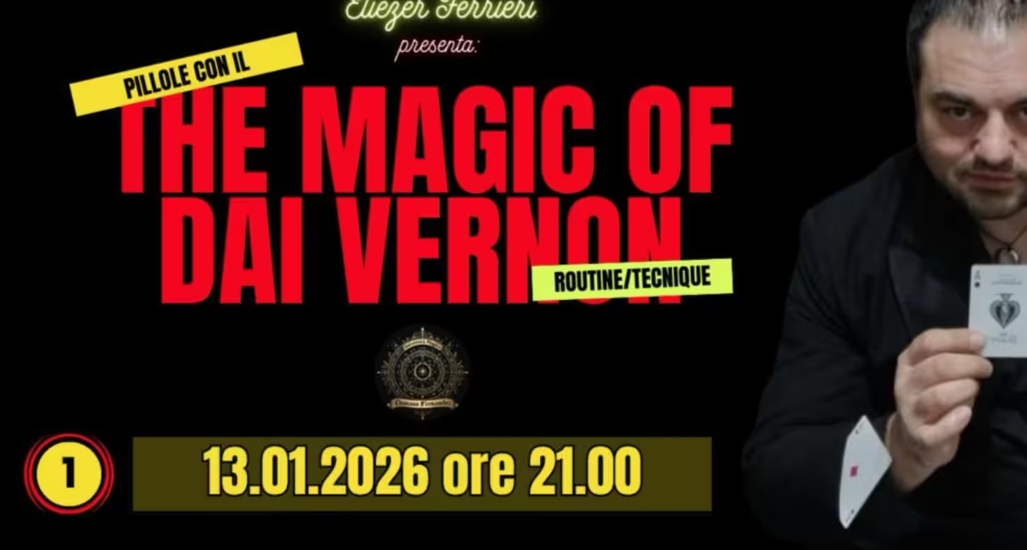 UMI Project Live Conference – THE MAGIC OF DAI VERNON (Studiando Dai Vernon) Lesson 1 (January 13, 2026) (Incontri Magici)