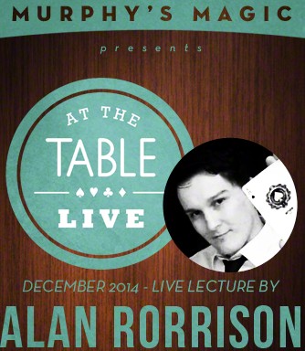 At the Table Live Lecture starring Alan Rorrison 2014