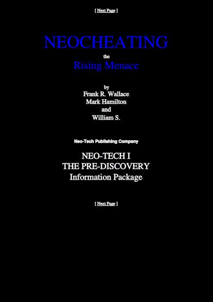 Frank R Wallace - Neocheating