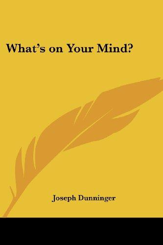 JOSEPH DUNNINGER - WHAT'S ON YOUR MIND
