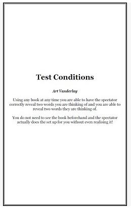 Art Vanderlay - Test Conditions